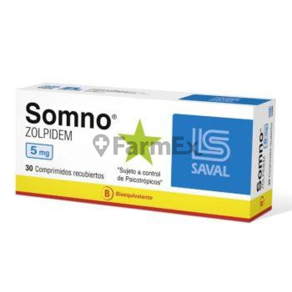 Somno 5 mg x 30 comprimidos (Venta solo en sucursal) Farmex-Pluxee-Persistente